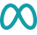 The Meta logo in blue and teal colors.