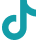 TikTok logo in black and blue gradient.
